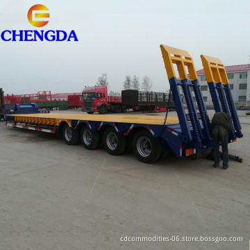 Chengda 4 Axles Low Prices Second Hand Low Bed Truck Trailers